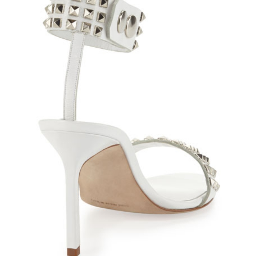 Manolo Blahnik Rocco Studded-Toe Sandal - Picture 5 of 16